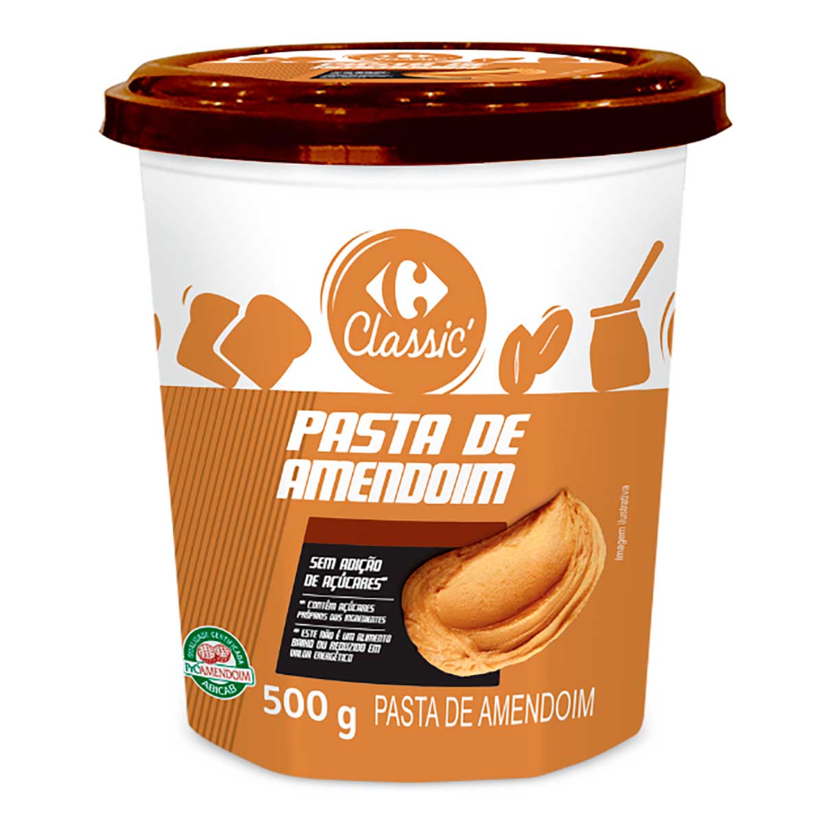 Pasta de Amendoim Integral Carrefour Classic 500 g