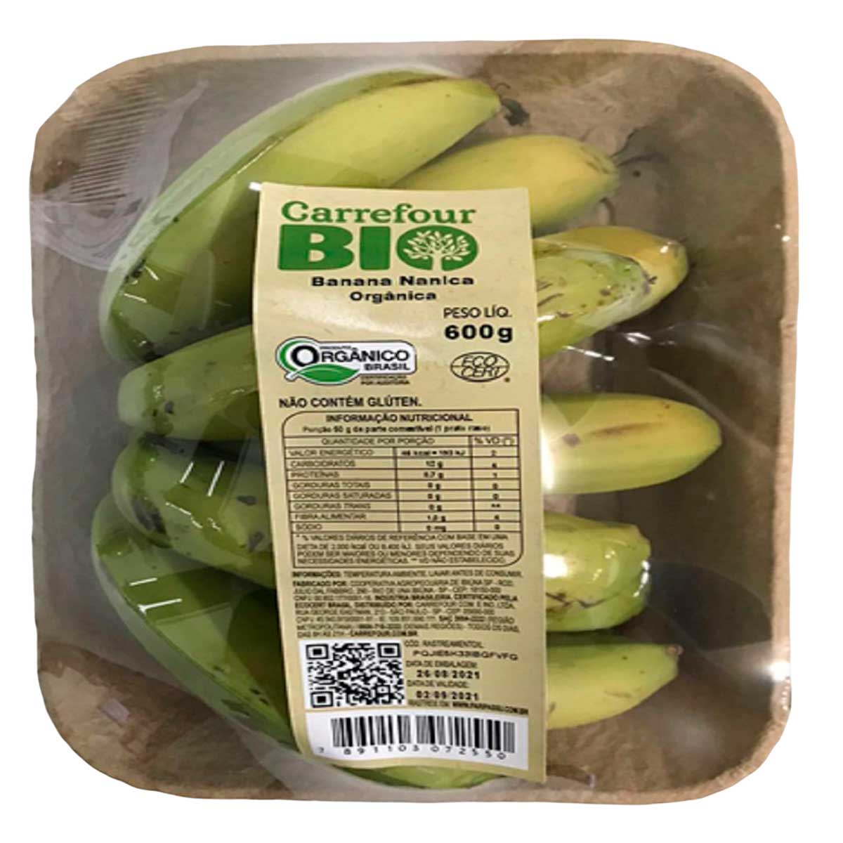 Banana Nanica Orgânico Carrefour Bio 600G