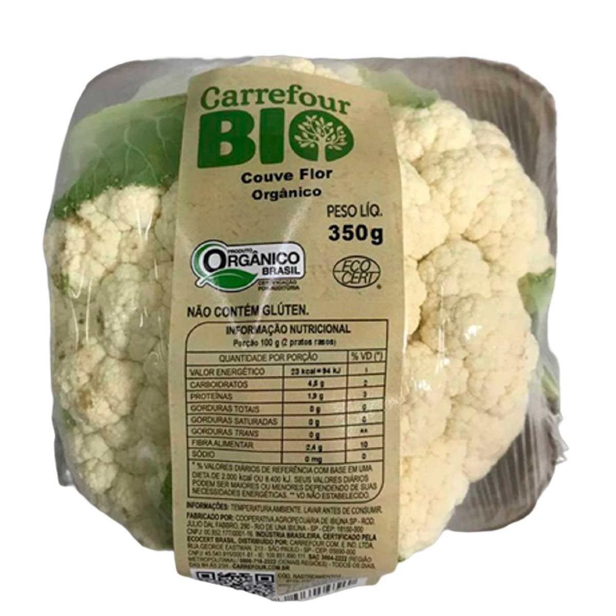 Couve flor Orgânico Carrefour Bio 350G