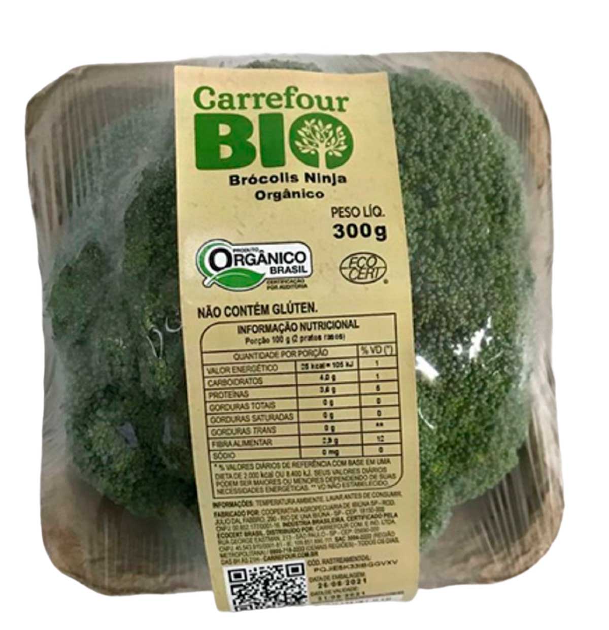 Brócolis Ninja Orgânico Carrefour Bio 300G