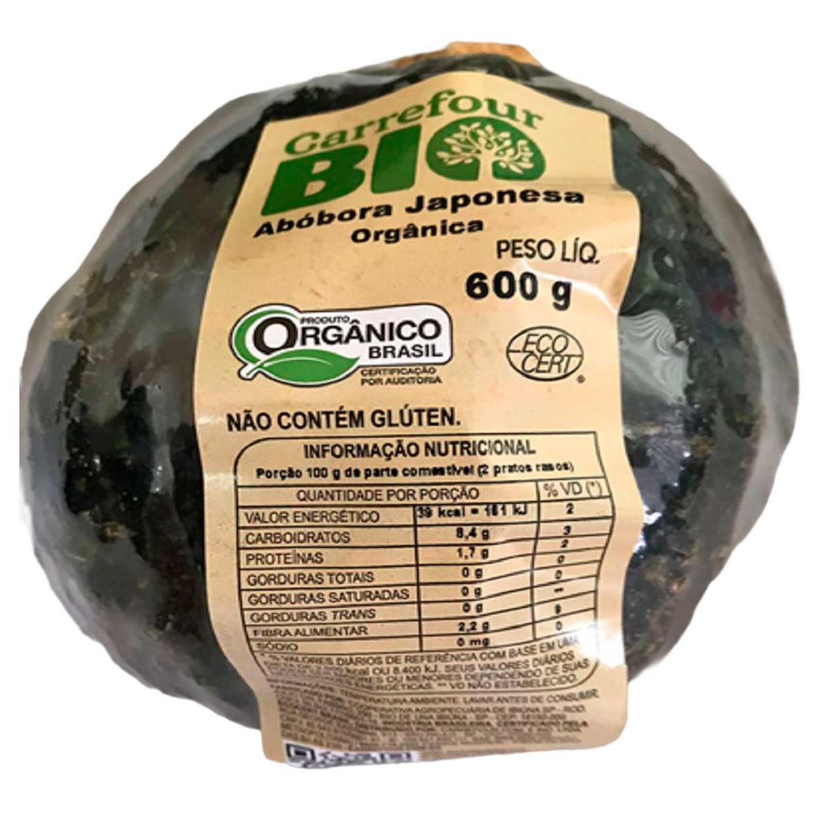 Abóbora Japonesa Orgânico Carrefour Bio 600G