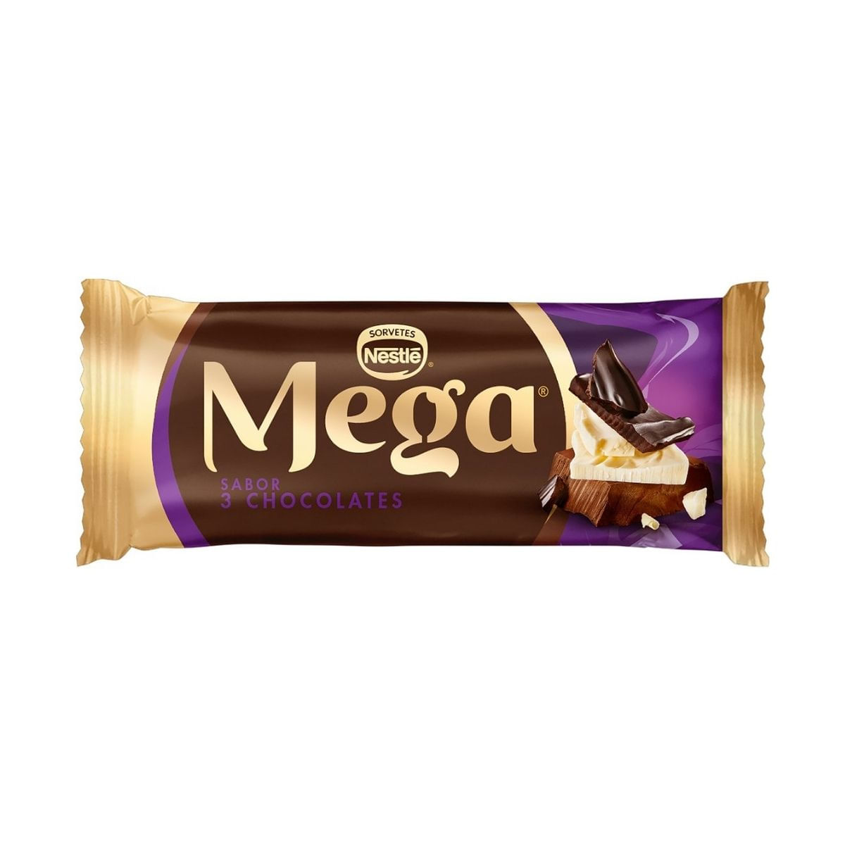 Sorvete 3 Chocolates Mega Pacote 74 g