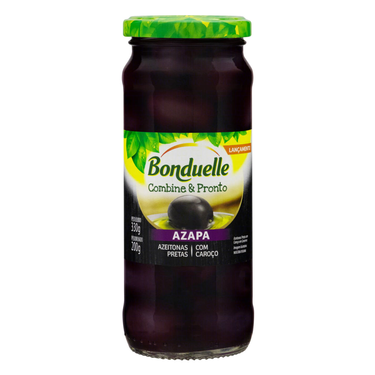 Azeitona Preta Azapa com Caroço Bonduelle 200g