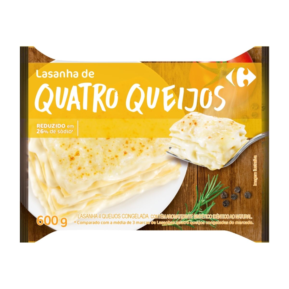 Lasanha de Quatro Queijos Carrefour 600g