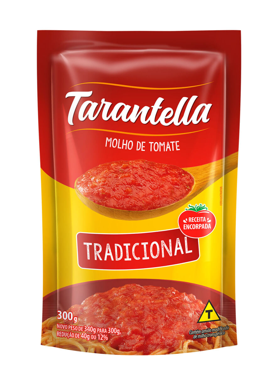 Molho de Tomate Tradicional Tarantella Sachê 300 g