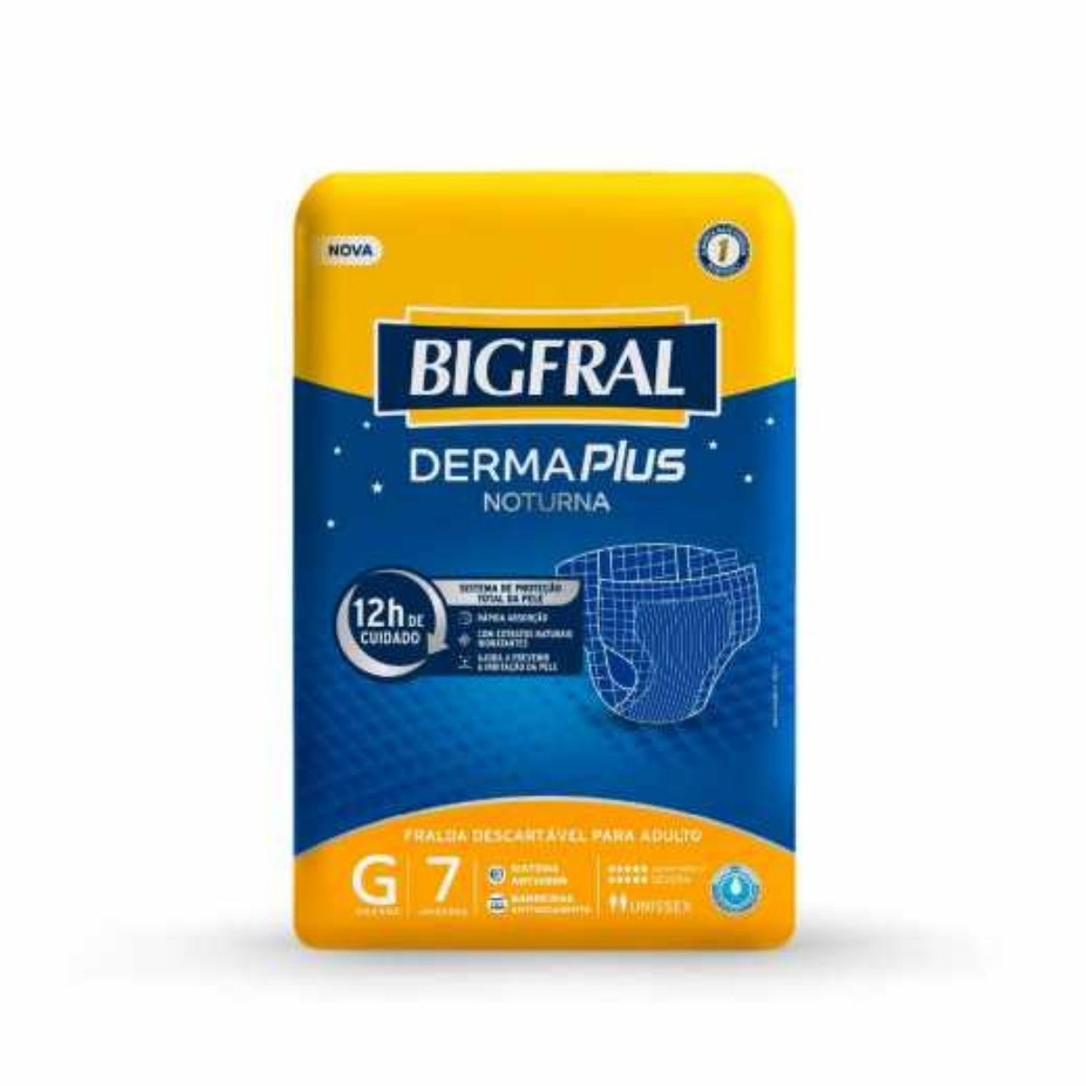 Fralda Geriatrica Bigfral com 7 Noturna G