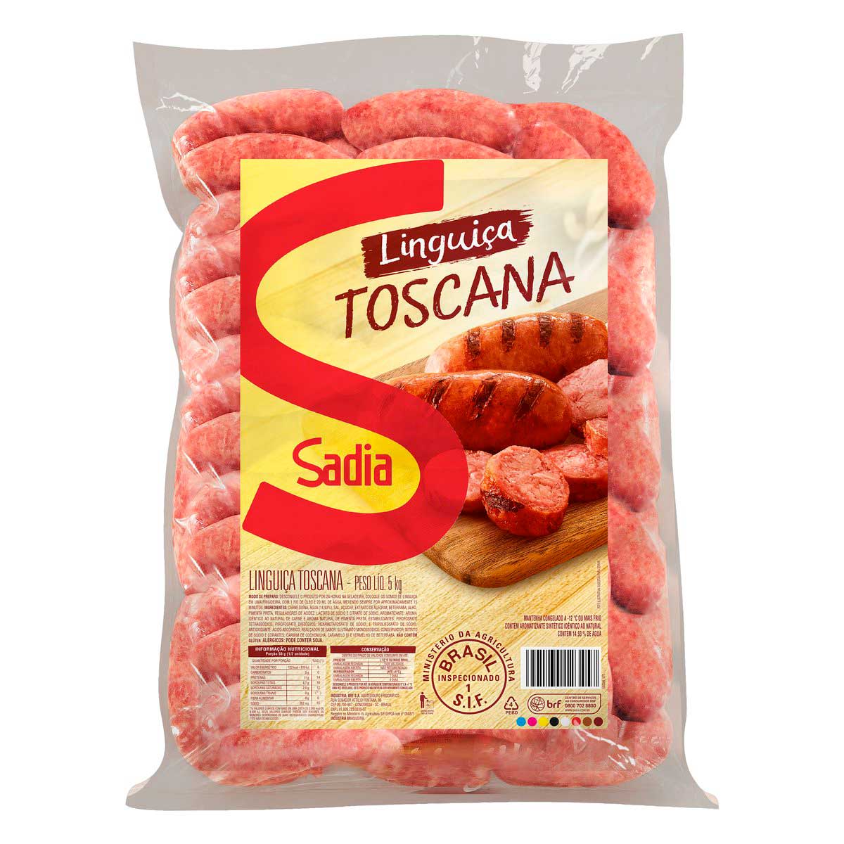 Linguiça Toscana Grossa Sadia Aprox 5Kg