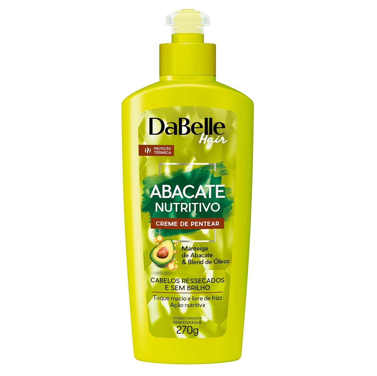 Creme de Pentear para Cabelo Ressecado Dabelle Abacate Nutritivo 270g