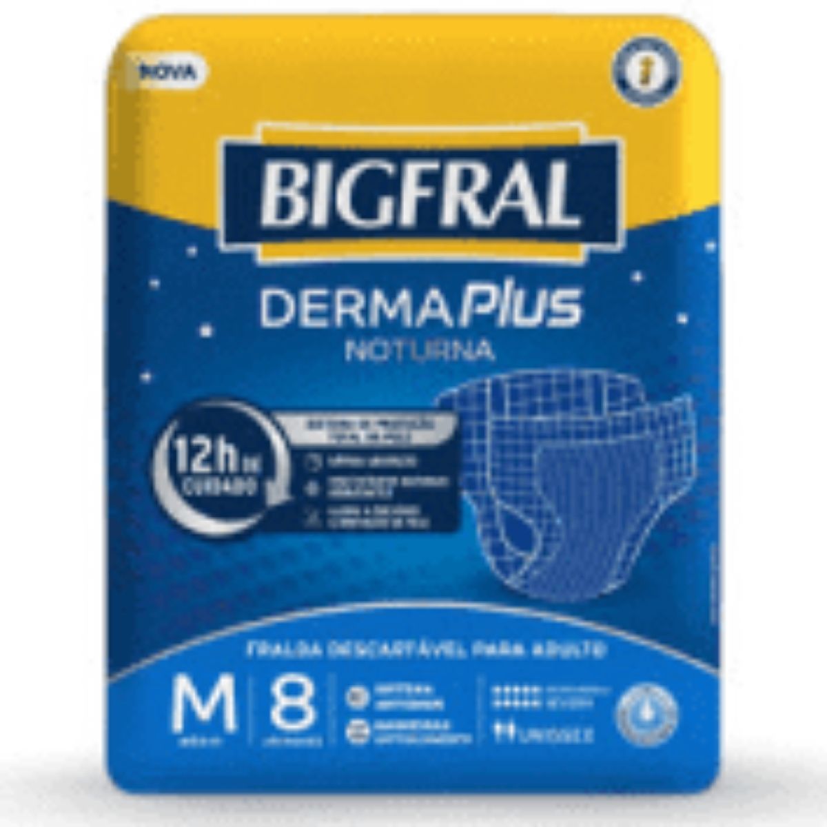 Fralda Geriátrica Noturna Bigfral 8 Unidades