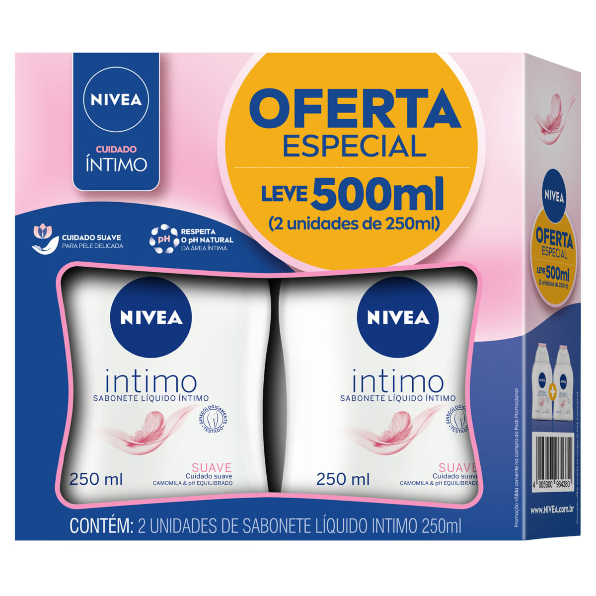 SABONETE LIQUIDO INTIMO SUAVE NIVEA 250ML - Rafa's Super Varejão