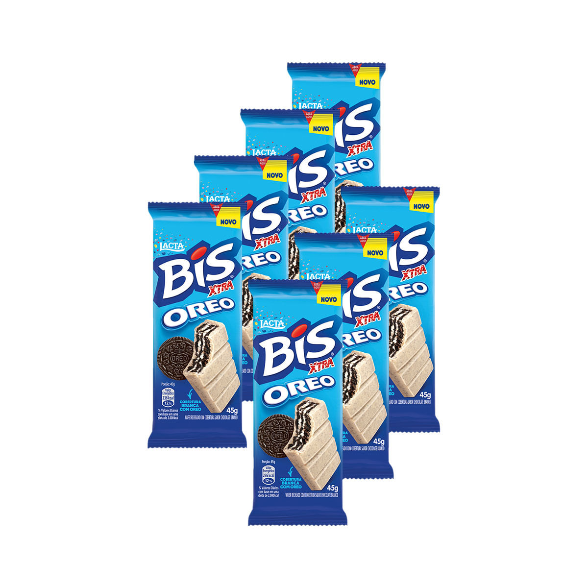 Kit com 7 Unidades de Bis Extra Oreo 45 g cada