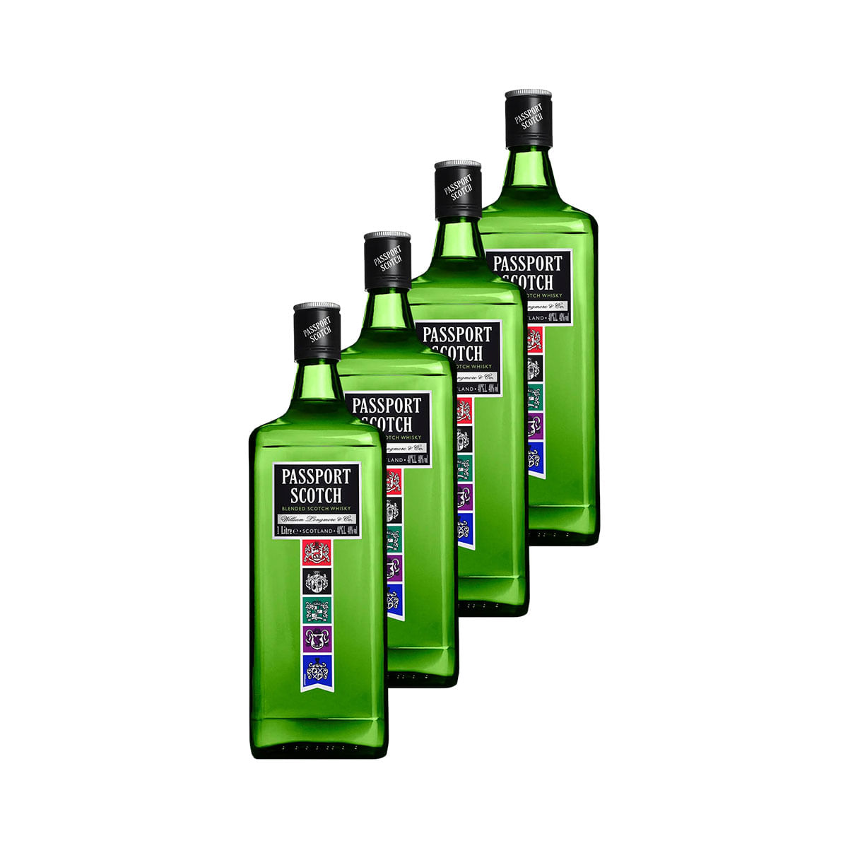 Whisky Passport Scotch Escocês 1 Litro - 4 Unidades