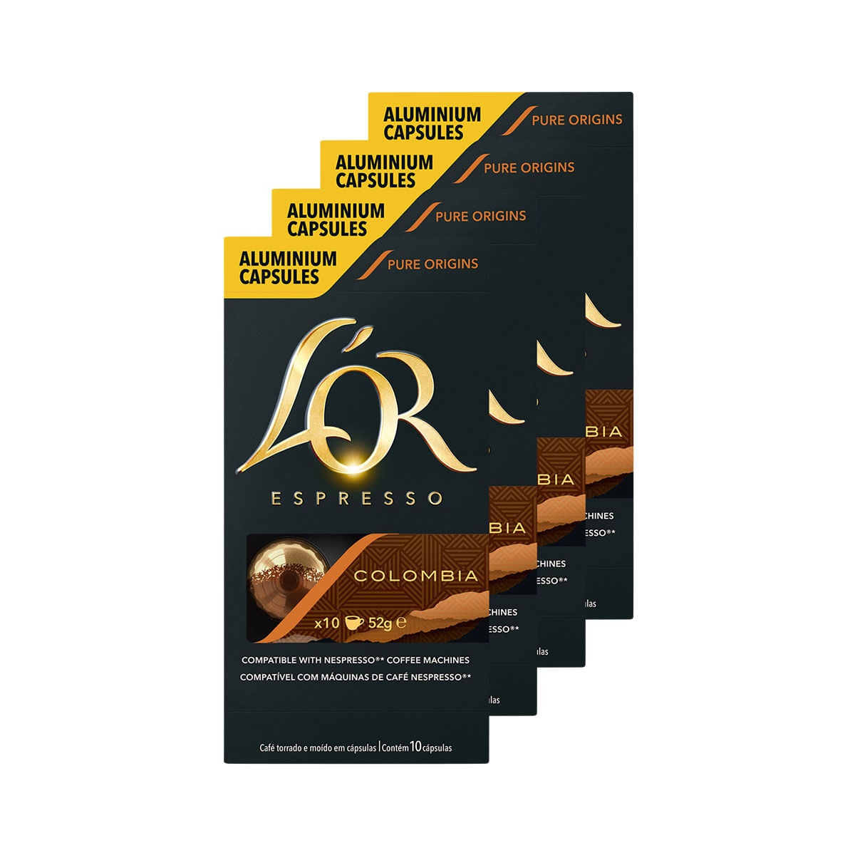 Kit com 40 Cápsulas de Café  L'or Espresso Colombia
