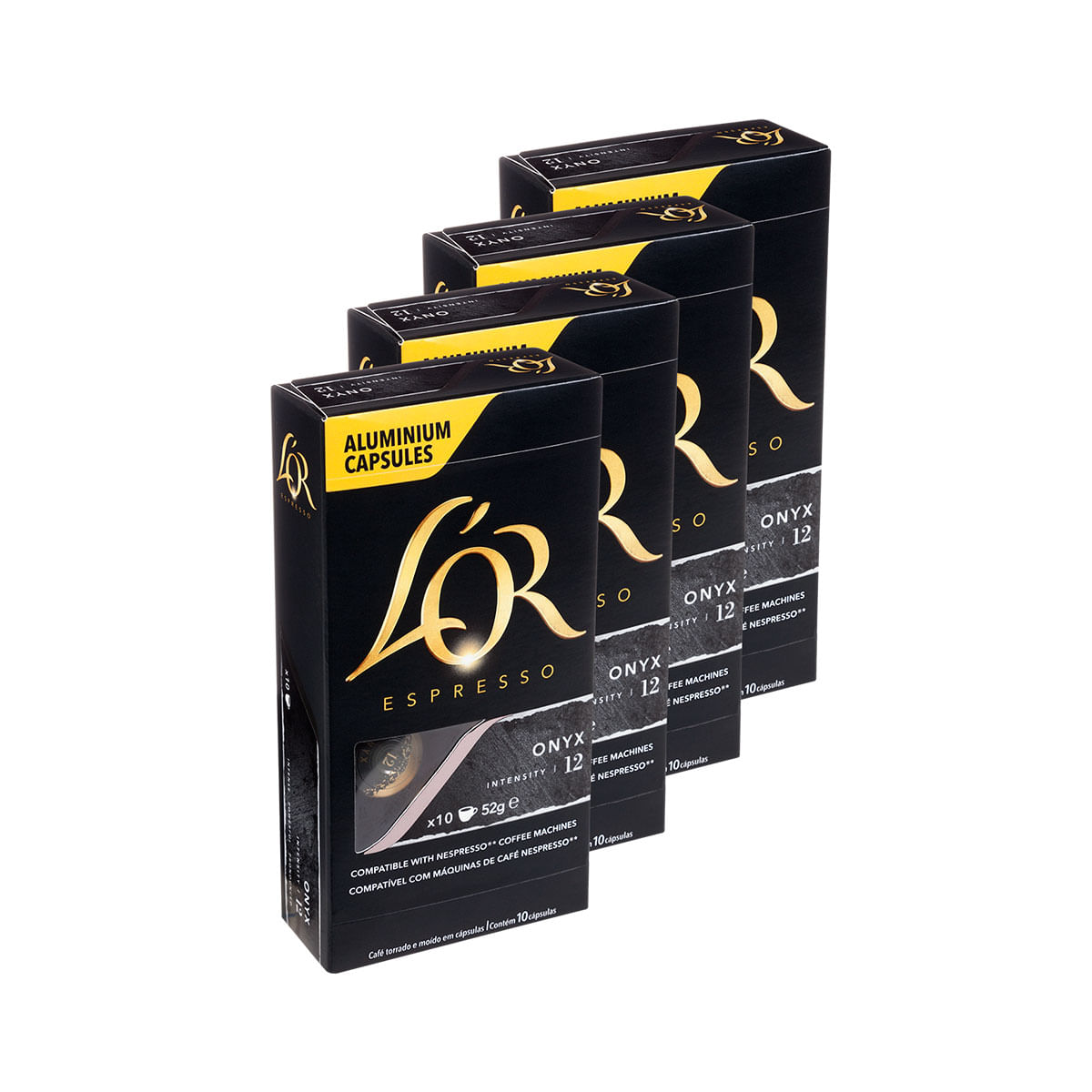 Kit com 40 Cápsulas de Café  L'or Espresso Onyx