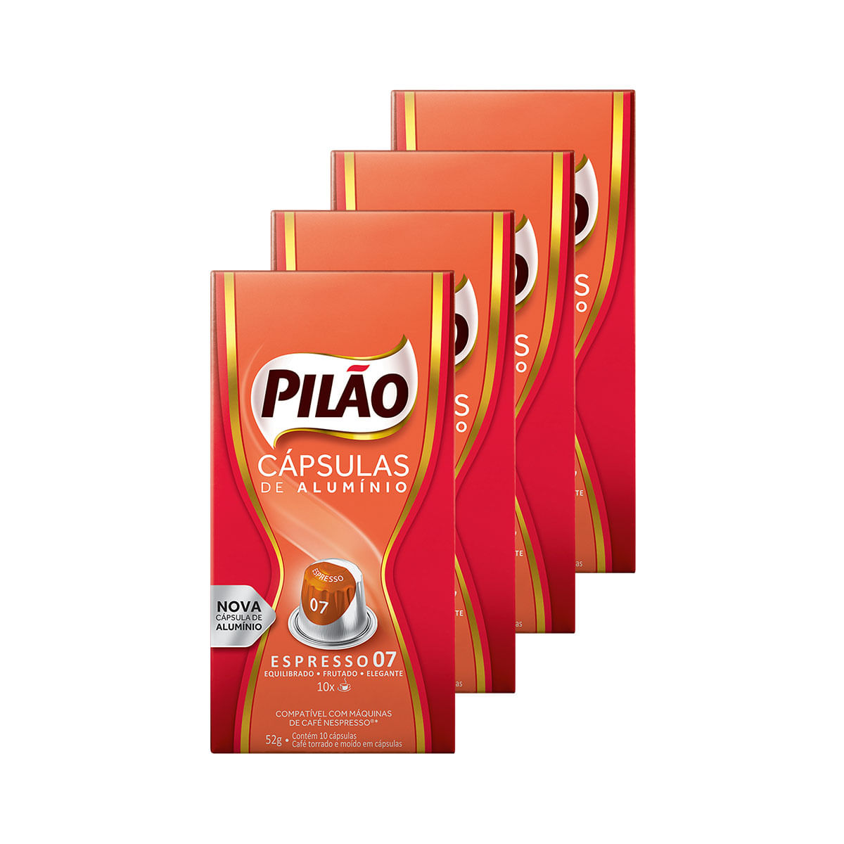 Kit com 40 Cápsulas de Café  Pilão Espresso Tradicional 7