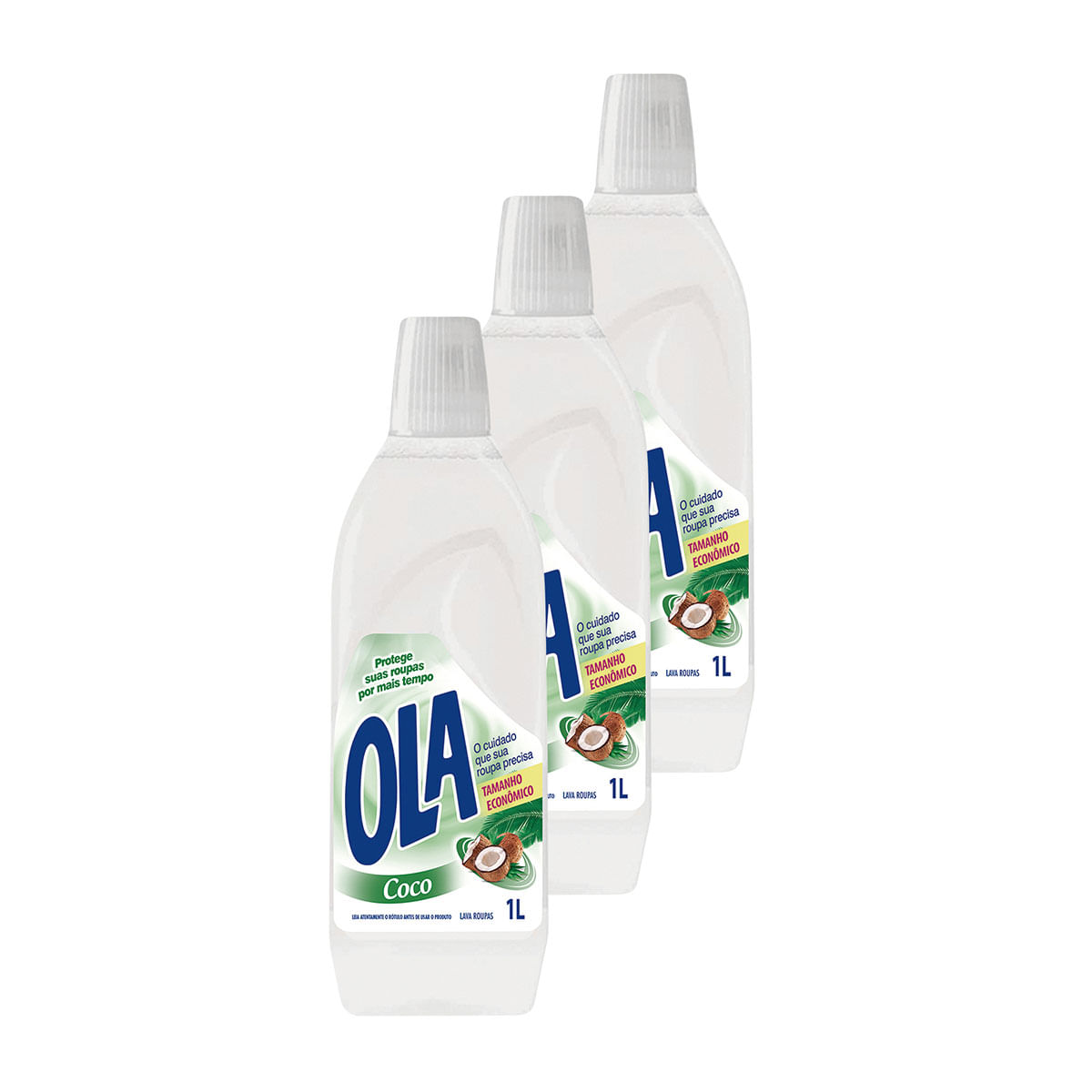 Sabão Líquido Ola Coco 1 Litro - 3 Unidades