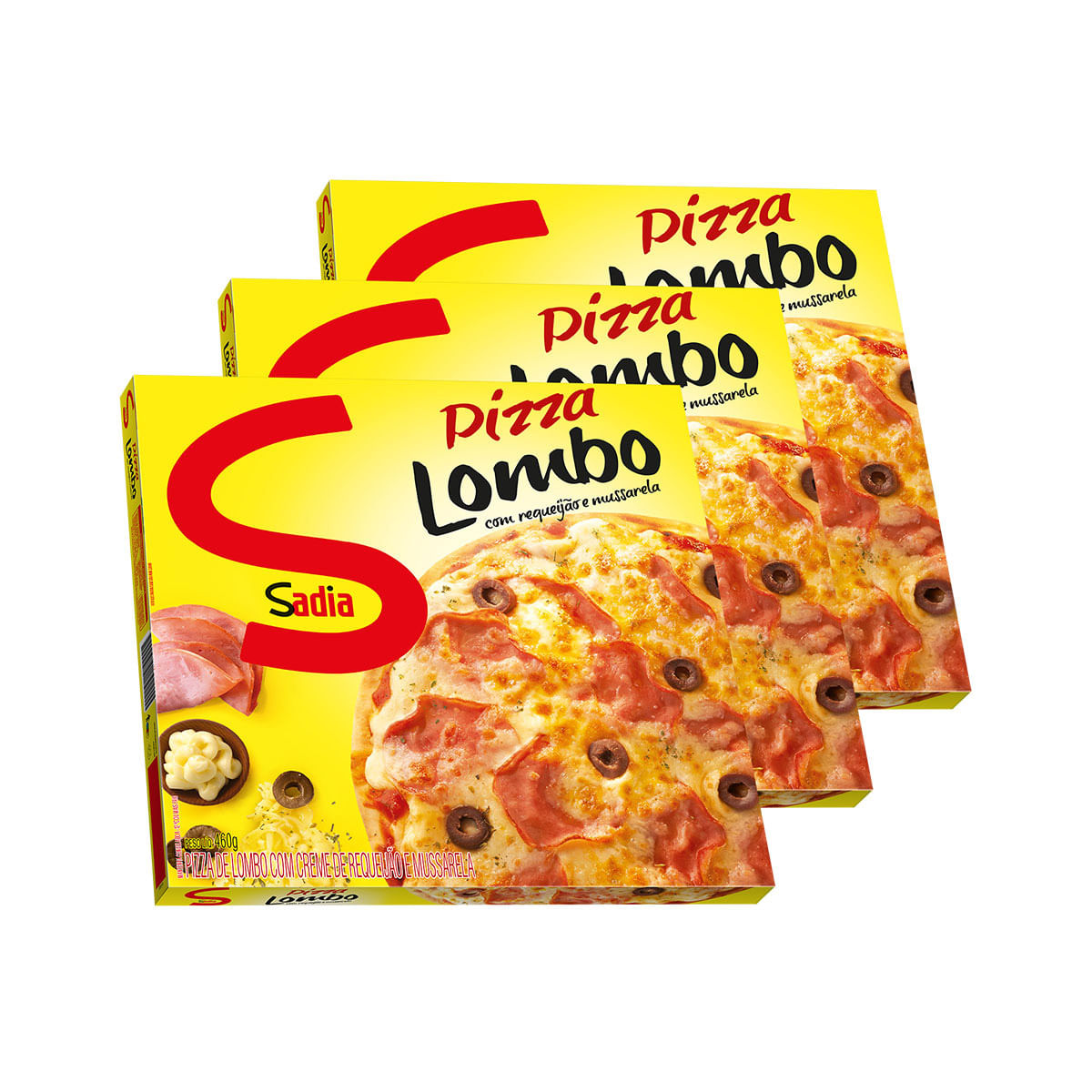 Pack Pizza de Lombo Sadia 460g - 3 Unidades