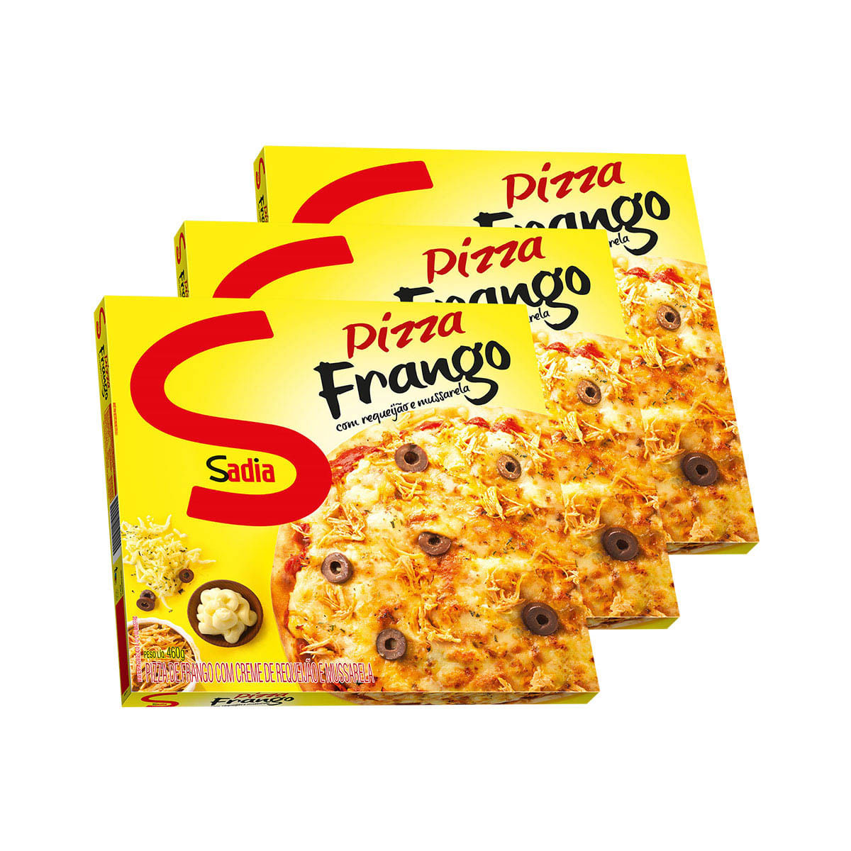 Pack Pizza de Frango Sadia 460g - 3 Unidades