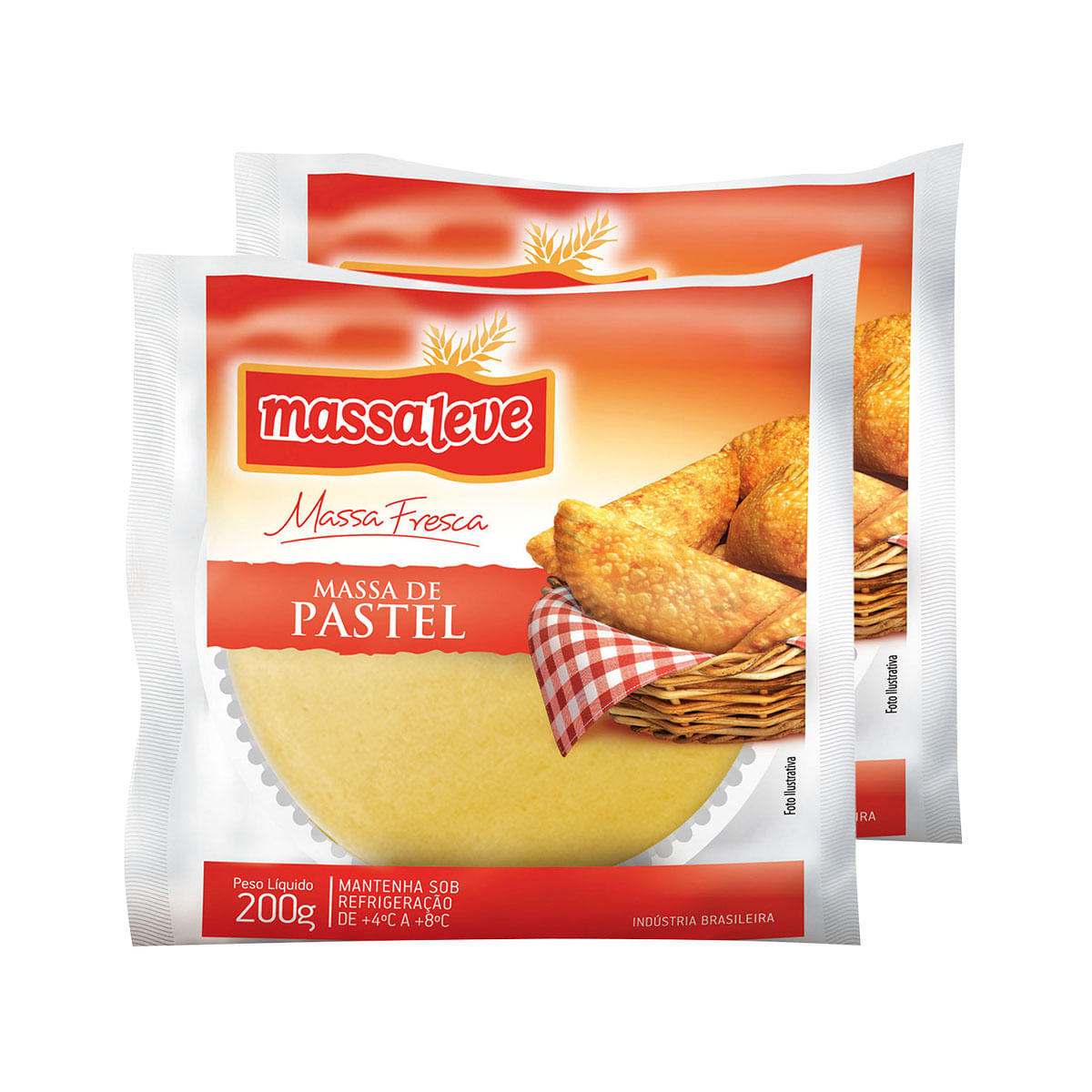 Pack Massa para Pastel Disco Massa Leve 200g - 2 Unidades