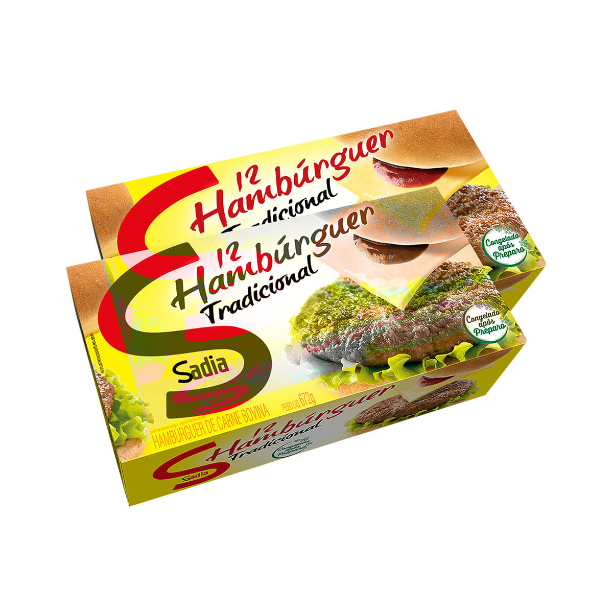 Pack Hambúrguer Bovino Congelado Sadia - 2 Unidades