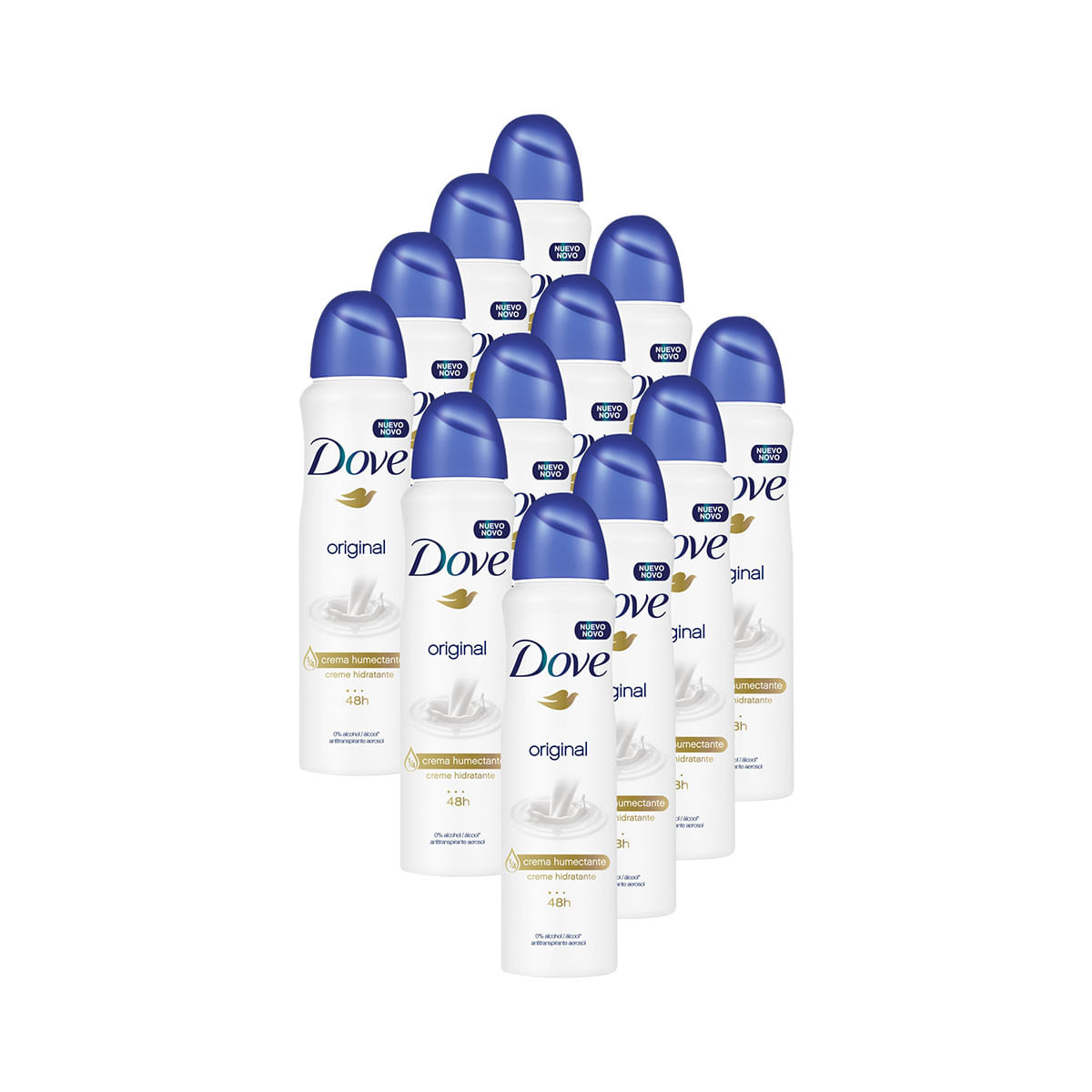 Kit com 12 Desodorantes Aerosol Dove Original Feminino 89g cada