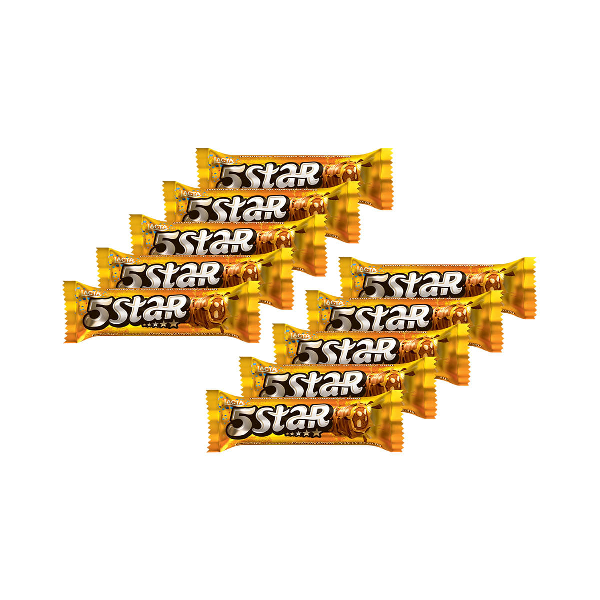Kit com 10 Bombons Lacta 5Star 40g
