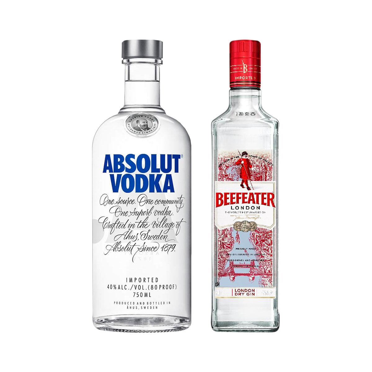 Combo Gin Beefeater 750ml + Vodka Absolut Normal 750ml
