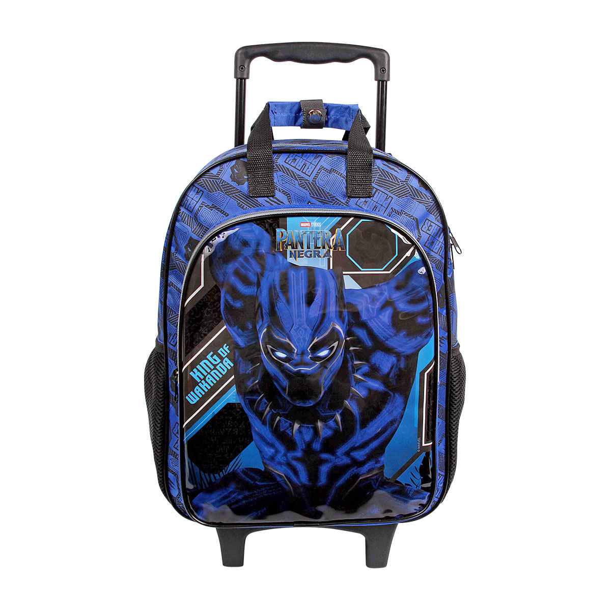 Mochila com Rodinhas DMW Pantera Negra Marvel 11285 Azul Carrefour