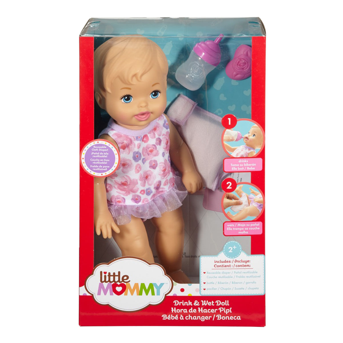 5113288_Boneca Little Mommy Bebê faz Xixi Deluxe 36cm Mattel FKD02_1_Zoom