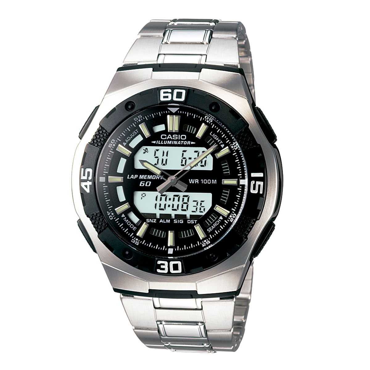 8689776_Relógio Casio Masculino Prata Anadigi AQ-164WD-1AVDF_1_Zoom