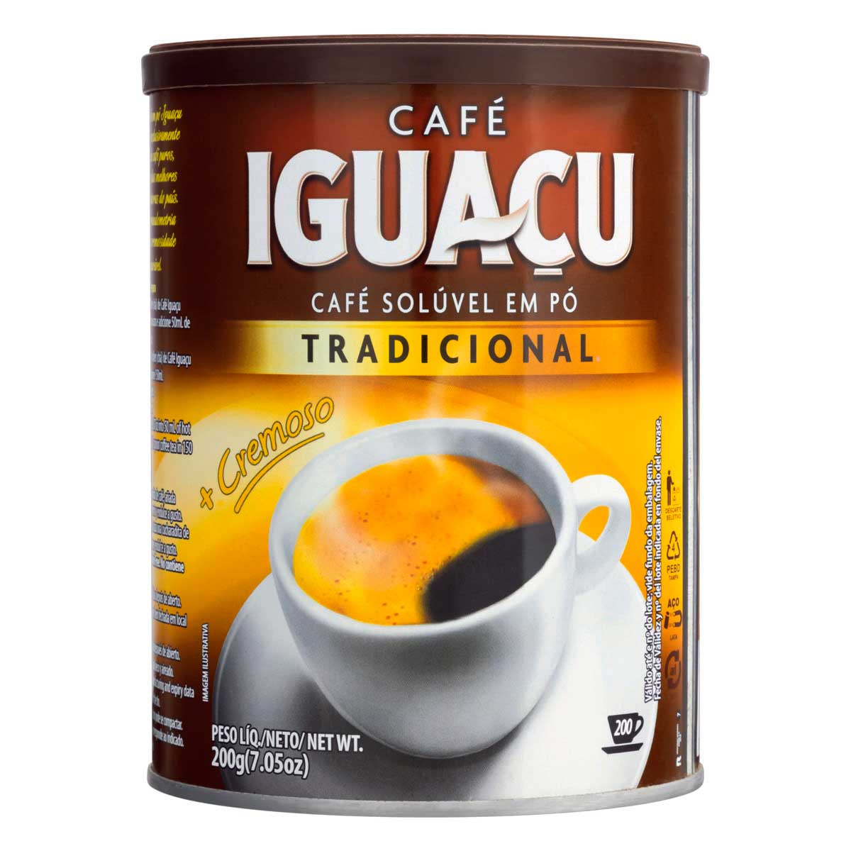 Café Solúvel em Pó Tradicional Iguaçu Lata 200g