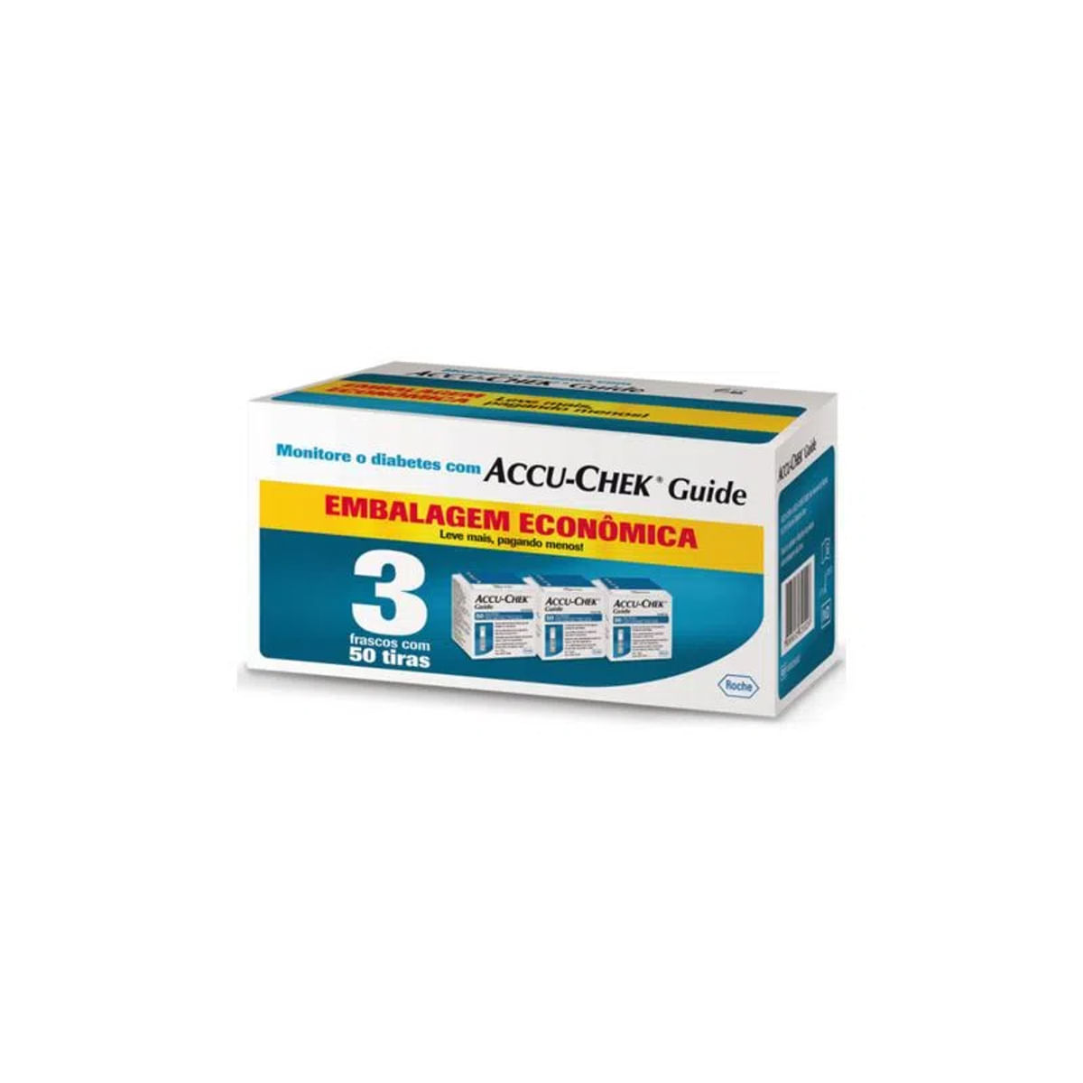 Teste de Glicemia Accu-Chek Guide 150 Unidades