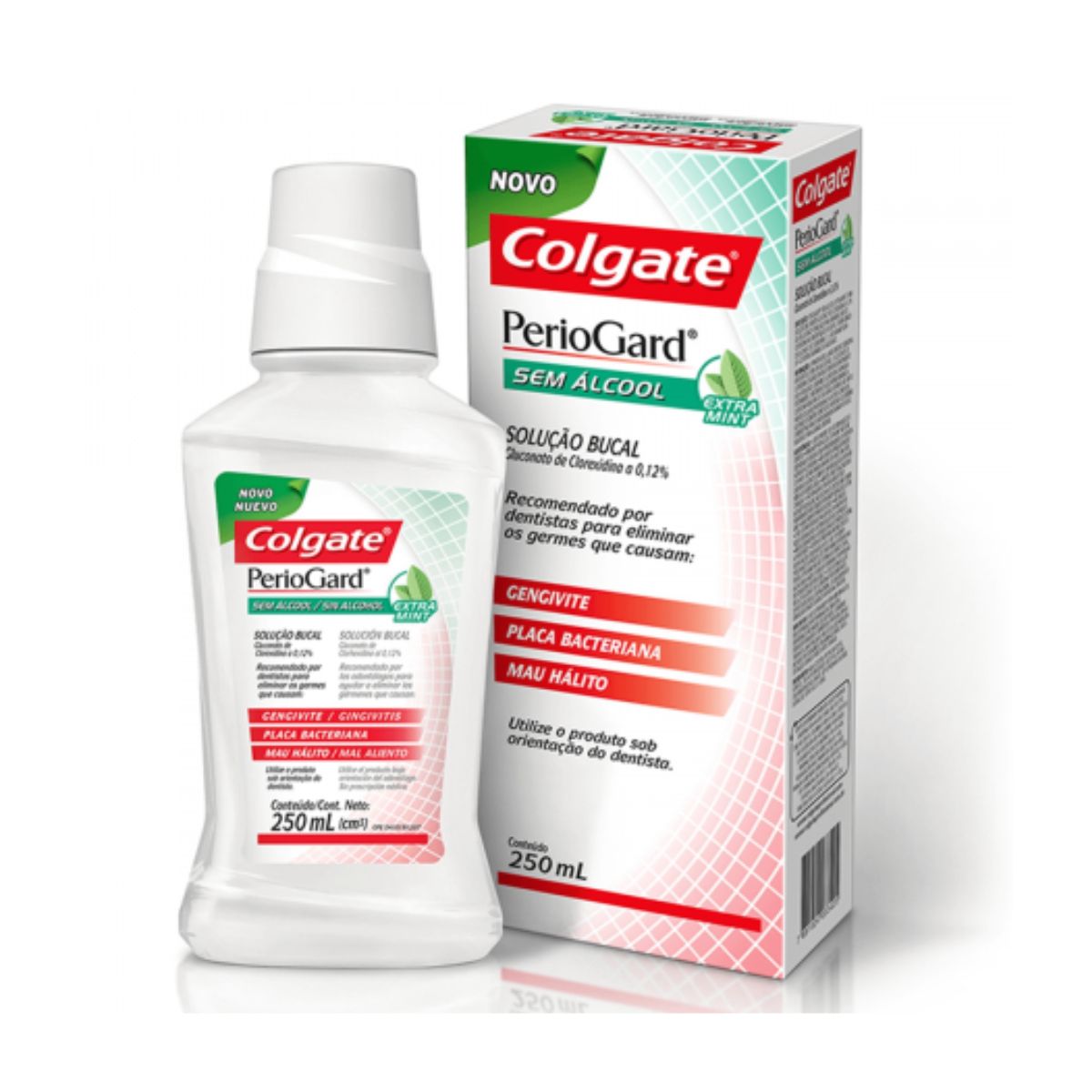 Enxaguante Bucal Colgate Periogard Extra Mint sem Álcool 250ml