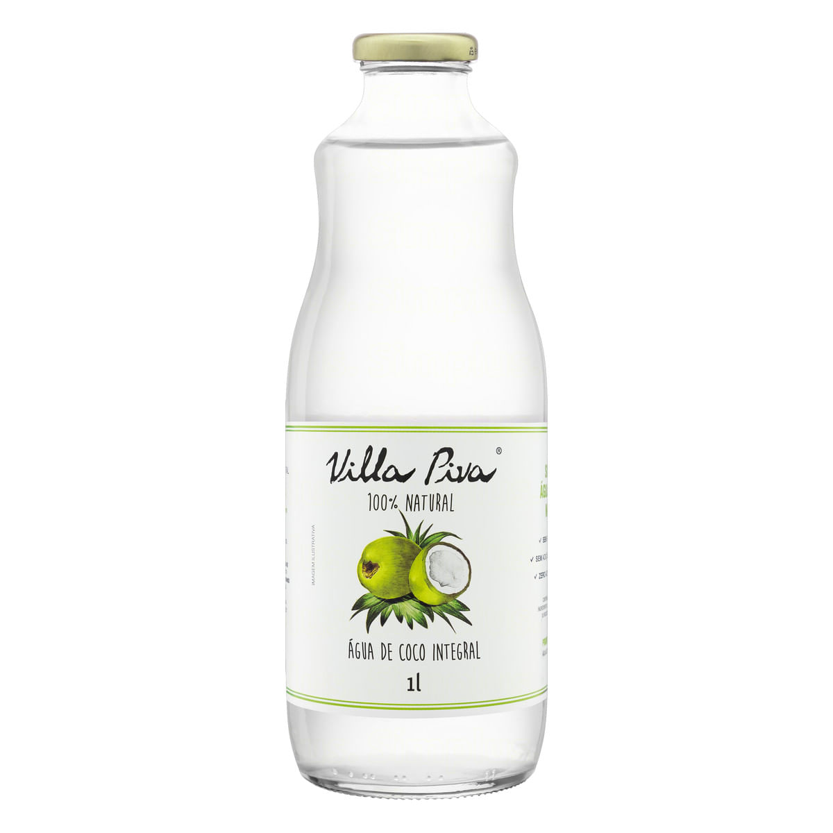 Água de Coco Esterilizada Integral Villa Piva 1L