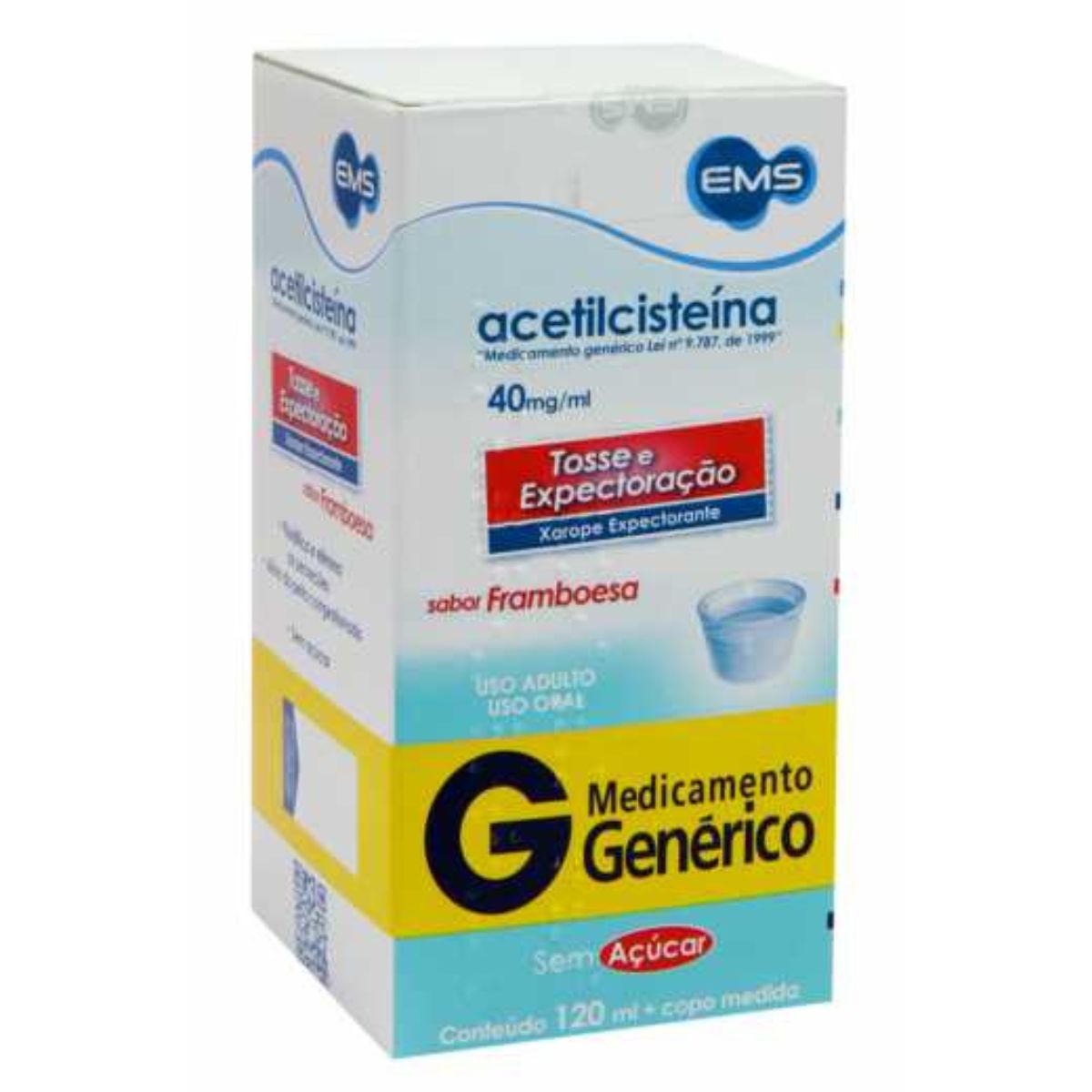 Acetilcisteina Genérico Xarope EMS 120 ml