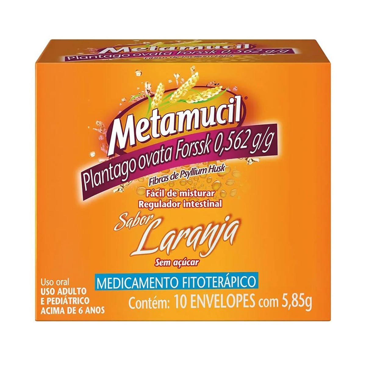 Metamucil Sabor Laranja 10 Sachês