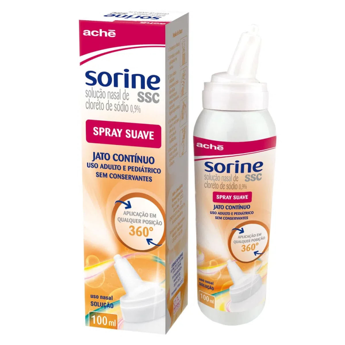 Solução Nasal Spray Sorine Ssc Jato Contínuo Suave 100 ml