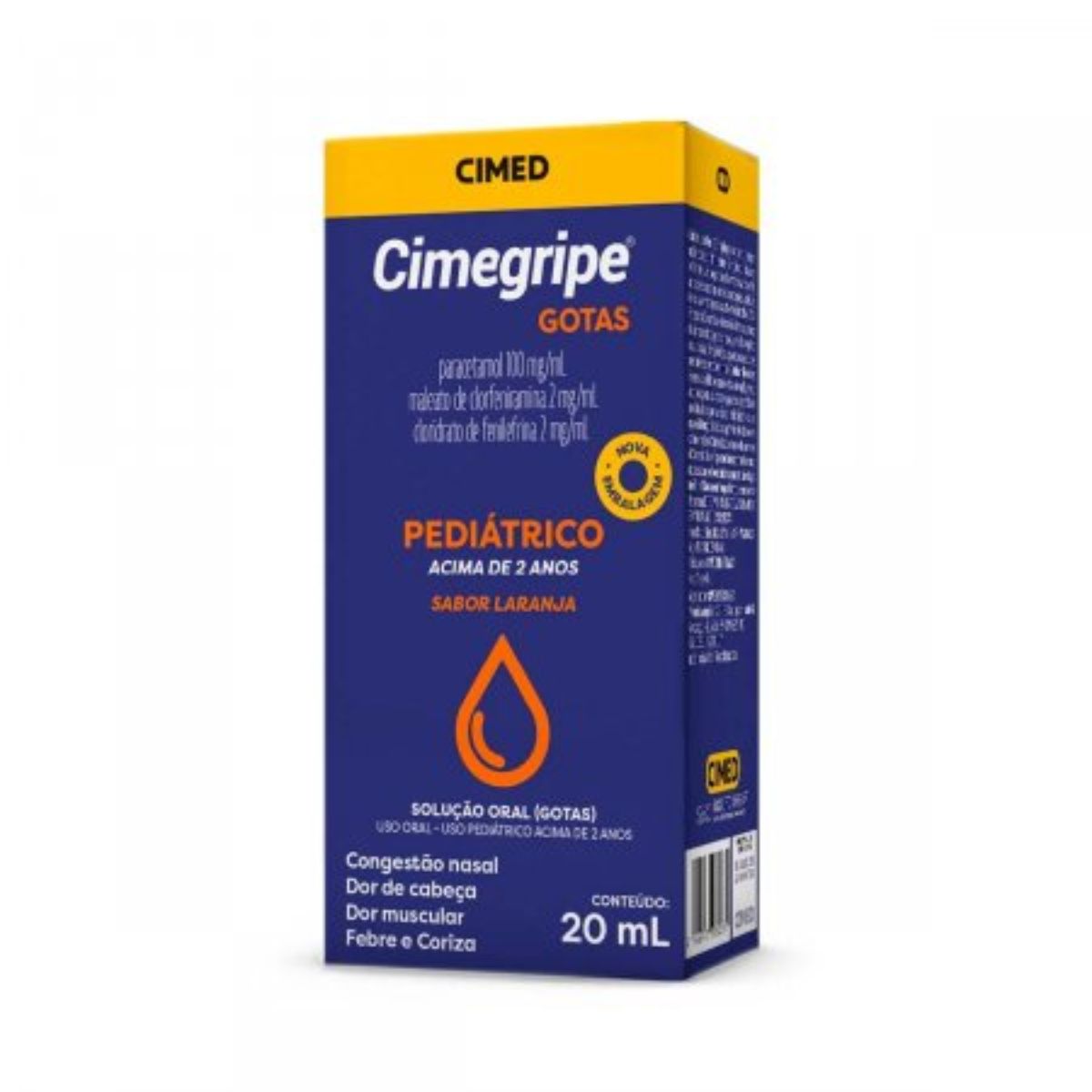 Cimegripe Em Gotas 100MG/ML + 2MG/ML + 2MG/ML Com 20ML