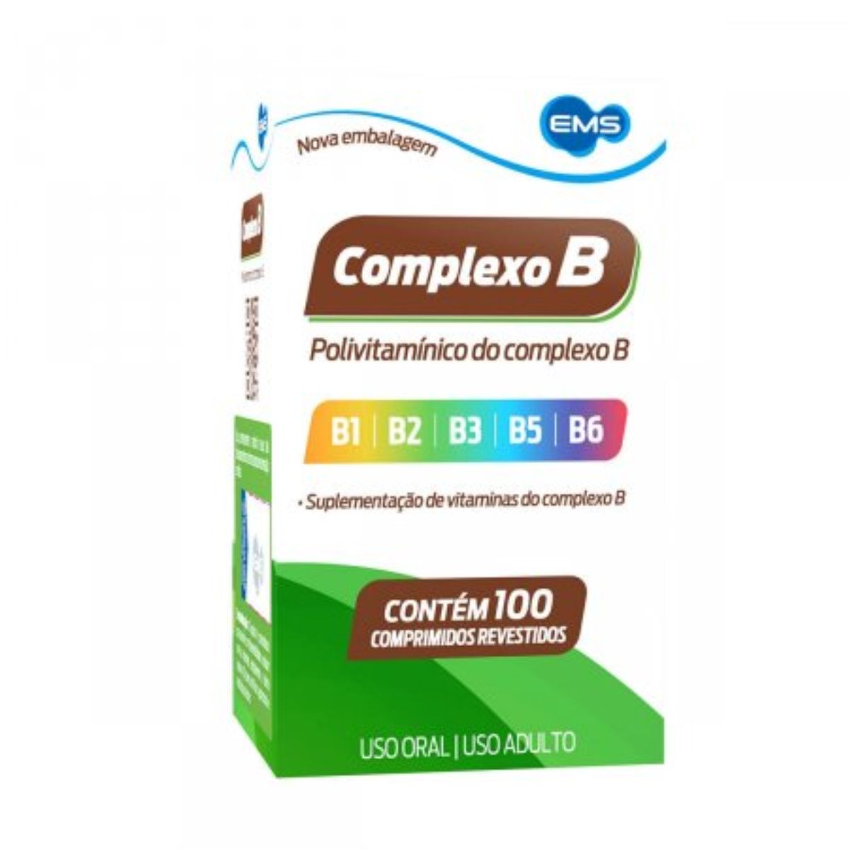 Polivitamínico do Complexo B Ems Com 100 comprimidos