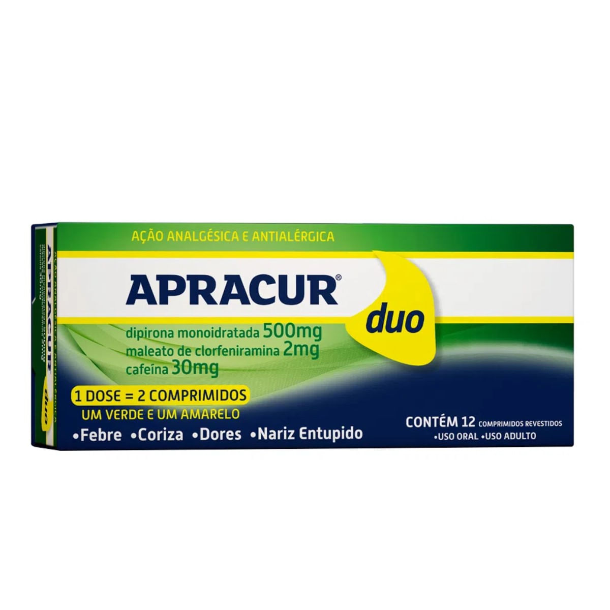 Comprimido Antigripal Apracur Duo Blister com 12un