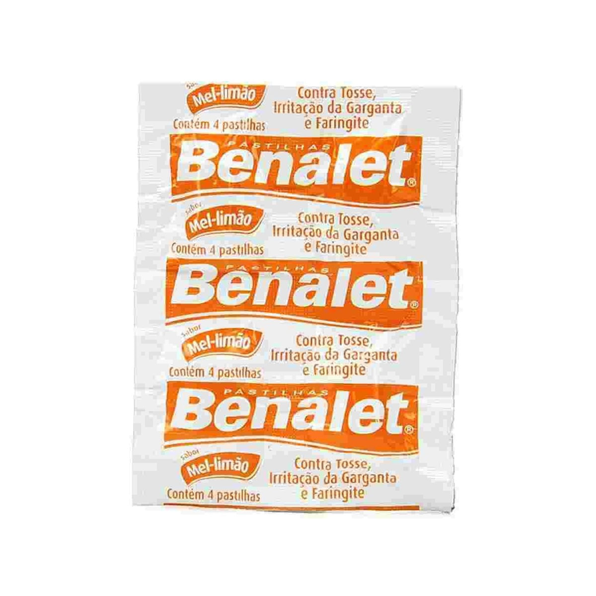 Patilha Antigripal de Bolso Mel e Limão Benalet 4un