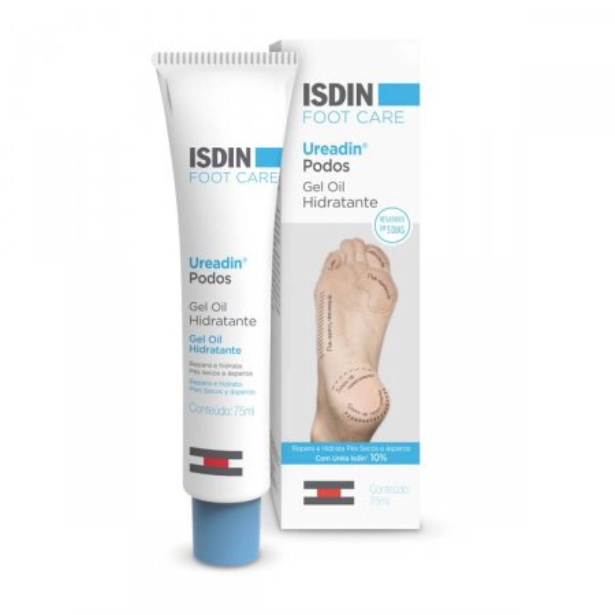 Hidratante Para Os Pés Isdin Foot Care Ureadin Podos Gel Com 75ml