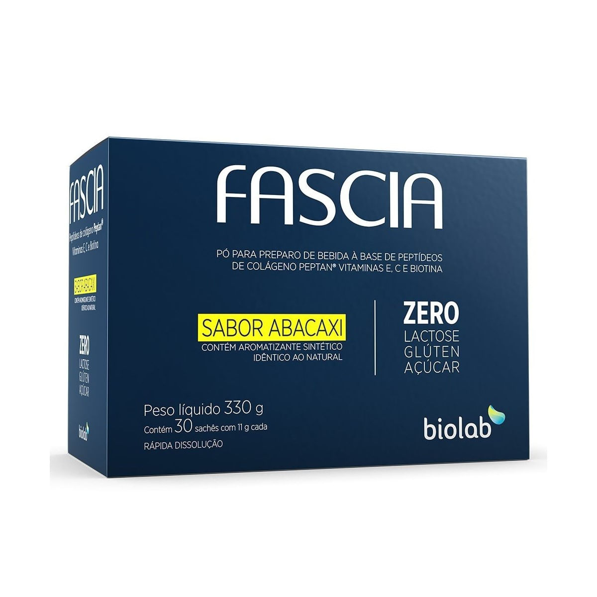 Colágeno Fascia Abacaxi 30 Sachês de 11gr