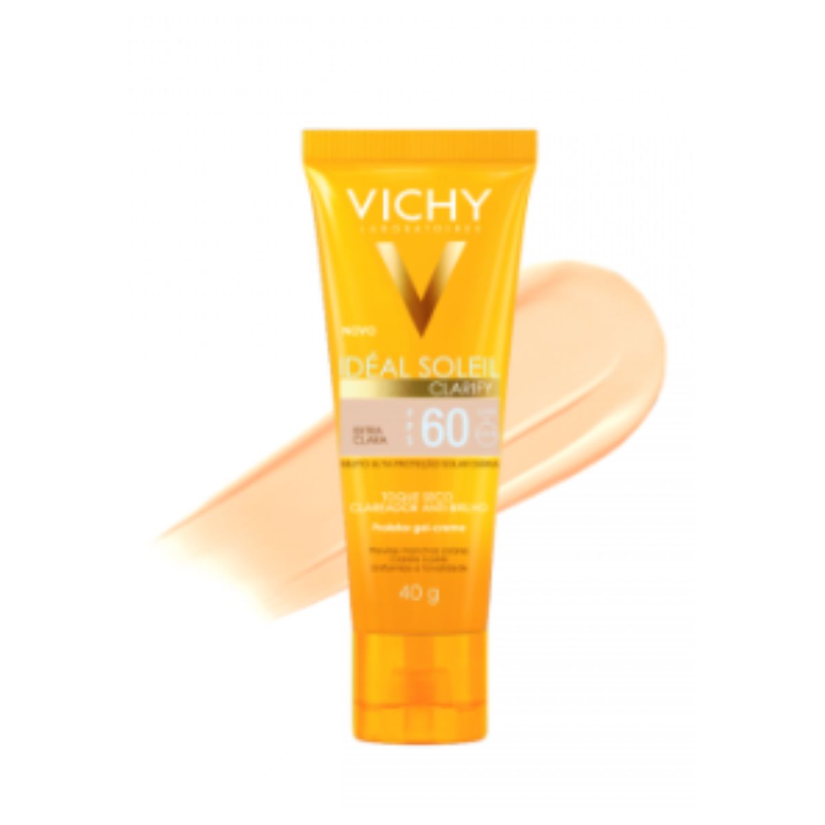 Protetor Solar Facial Vichy Idéal Soleil Clarify Clareador Extra Clara FPS 60 com 40 g