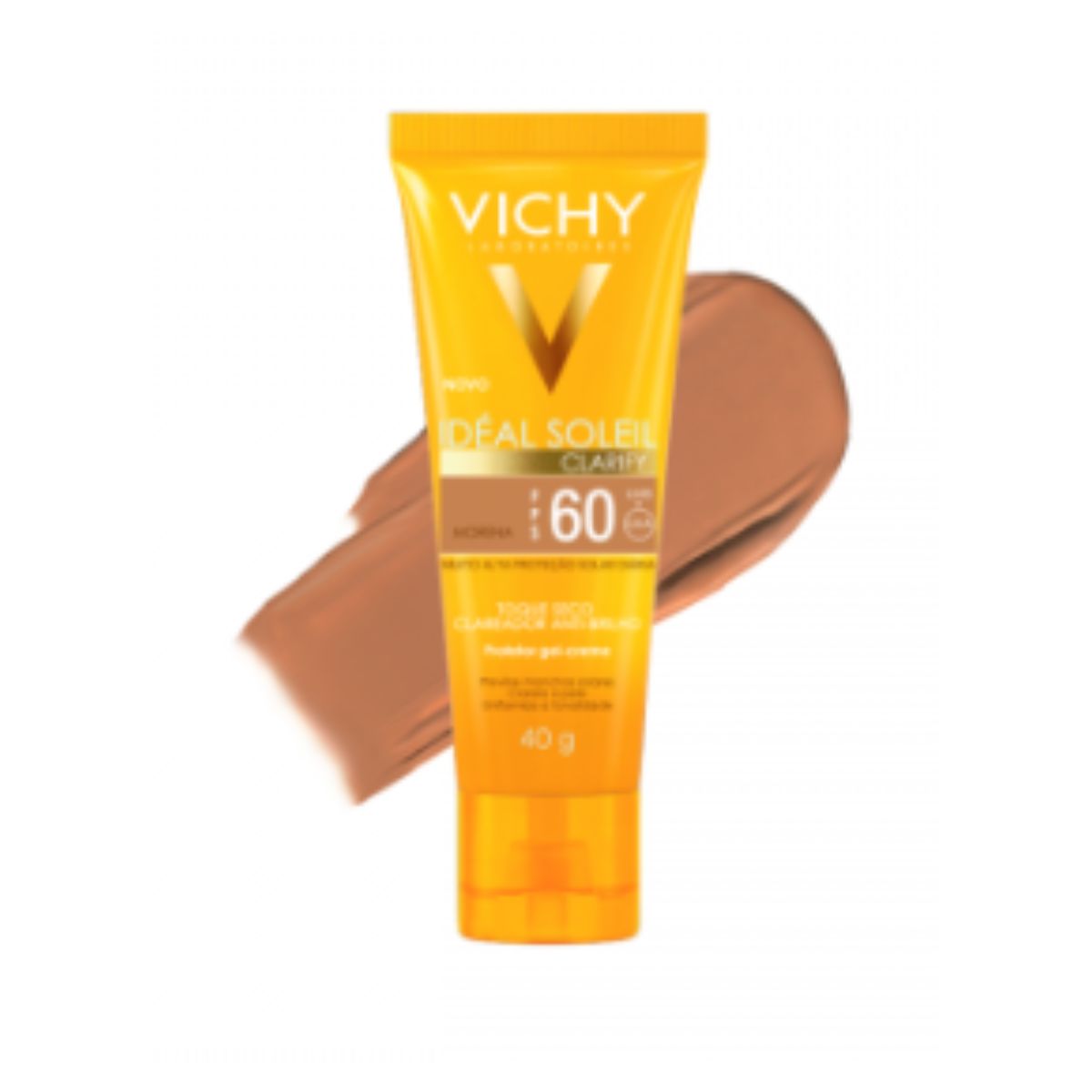 Protetor Solar Facial Vichy Idéal Soleil Clarify Cor Morena FPS 60 com 40 g