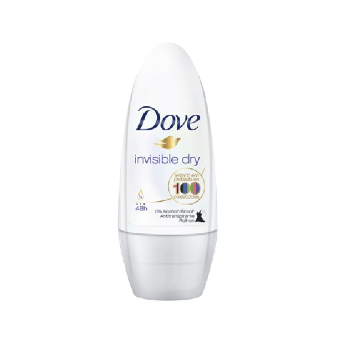 Desodorante Roll-On feminino Dove Invisible Dry com 50 ml