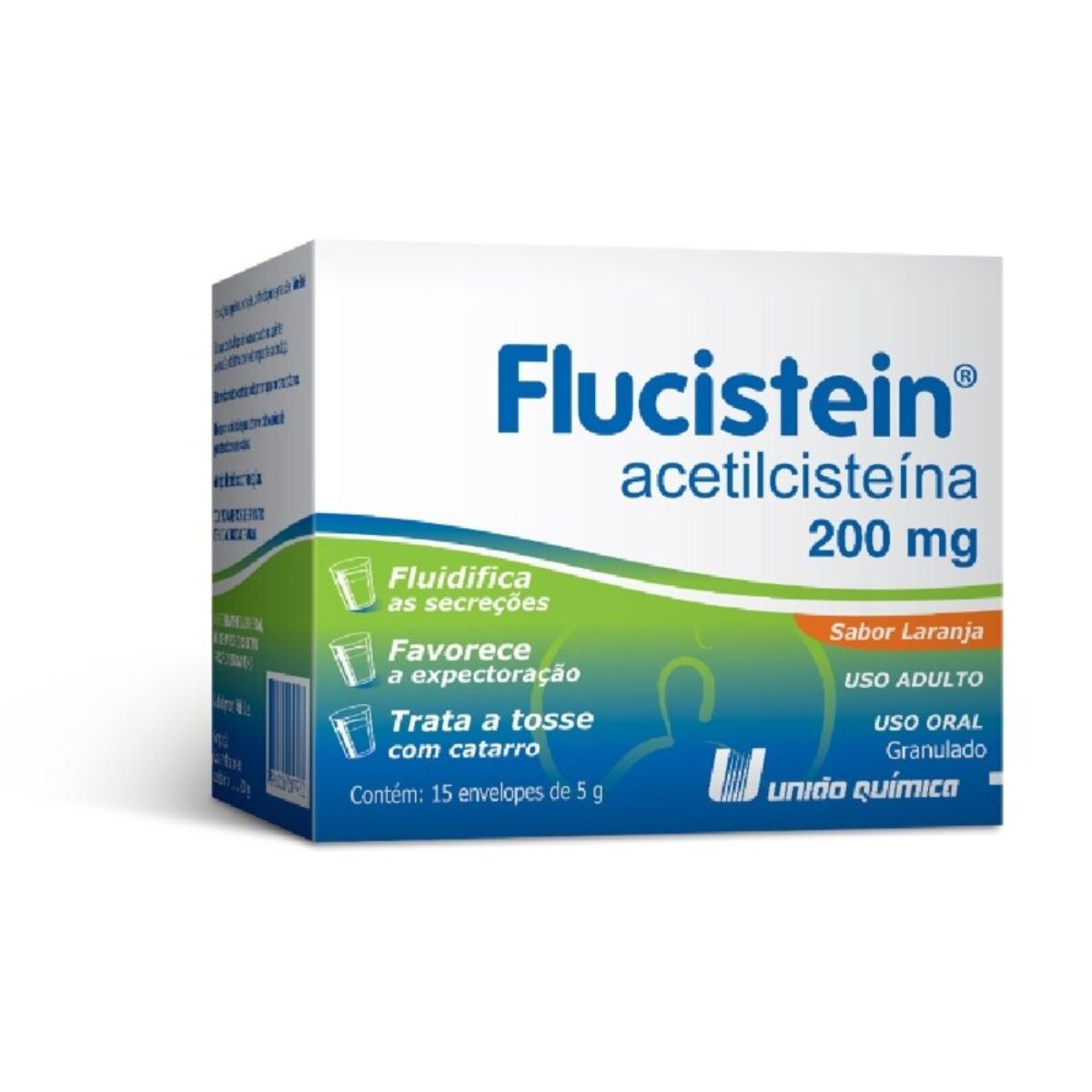 Flucistein N-Acetilcisteína 200mg/g Com 15 Envelopes De 5g Cada