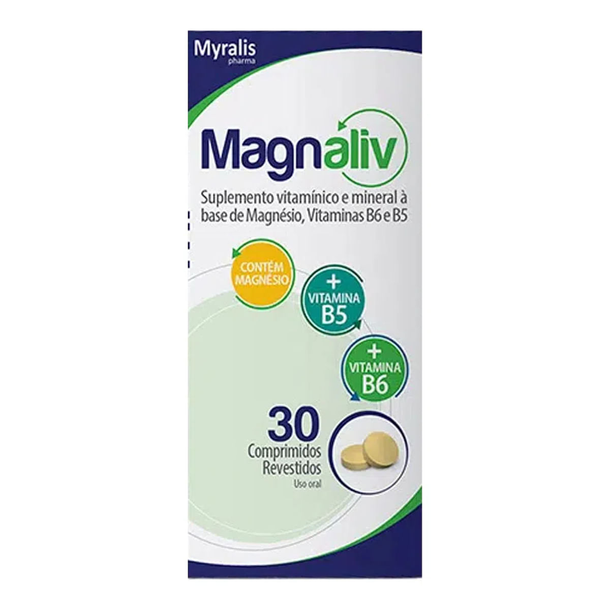 Suplemento Vitamínico Magnaliv 30 Comprimidos