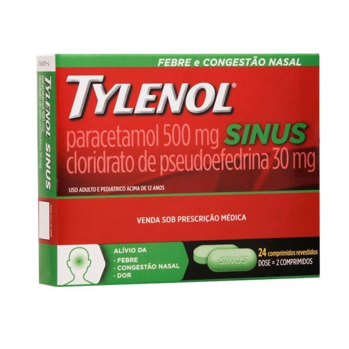 Tylenol Sinus 500 mg 24 Comprimidos
