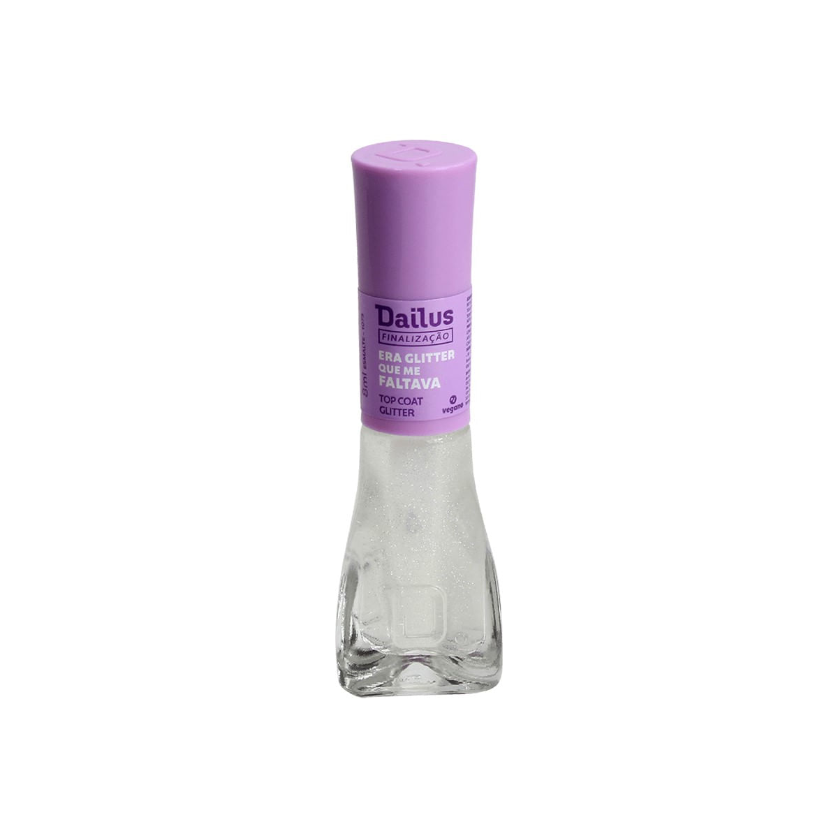 Esmalte Top Coat Glitter Era Glitter Que Me Faltava Dailus 8ml